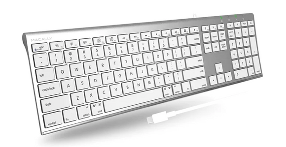 Macally USB C Keyboard Aluminium