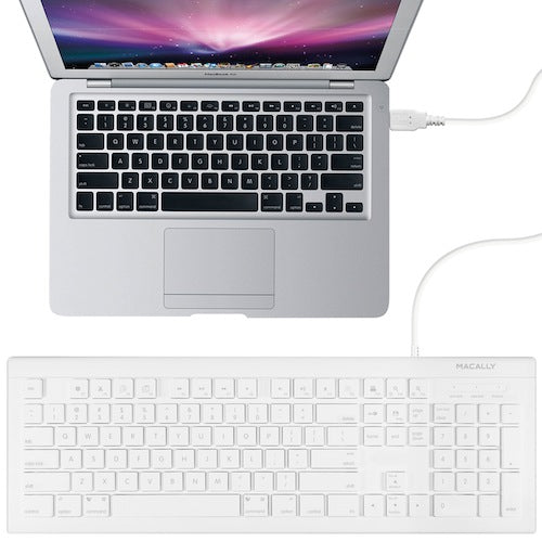 Macally USB Keyboard with 2 USB Ports – Simply Mac
