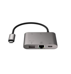 KANEX USB-C TO GIGABIT ETHERNET AND USB-A WITH POWER DELIVERY ADAPTER